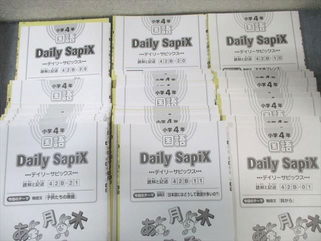 SAPIX 小4 サピックス デイリーA/B/サマー 国語 【計84回分】 通年