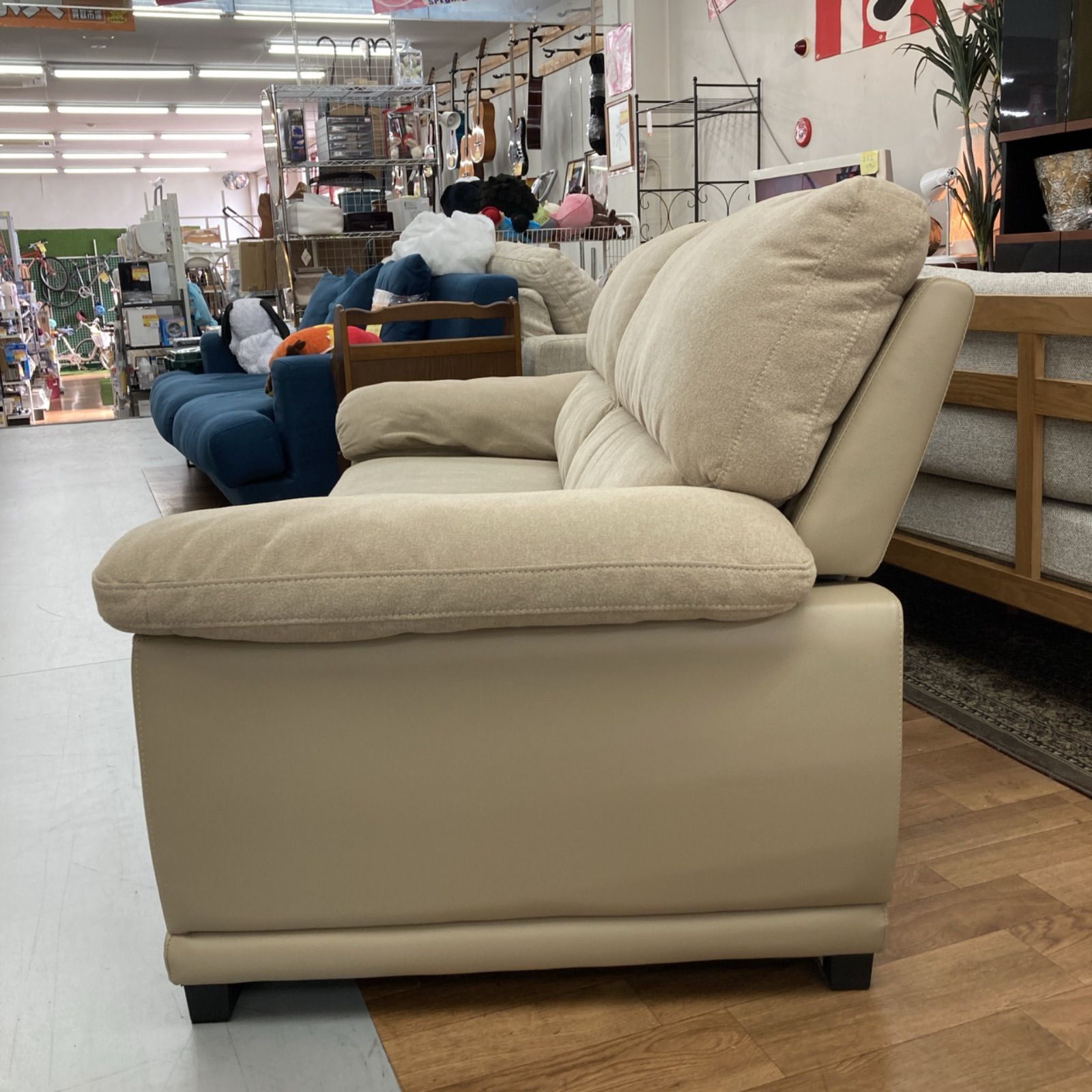  名古屋市近郊送料設置無料 S763 NITORI ニトリ 3Pソファ SOFA WALL3 KD 幅195cm 子供用ソファ 2人掛け 3人掛けソファ ソファ ソファベッド