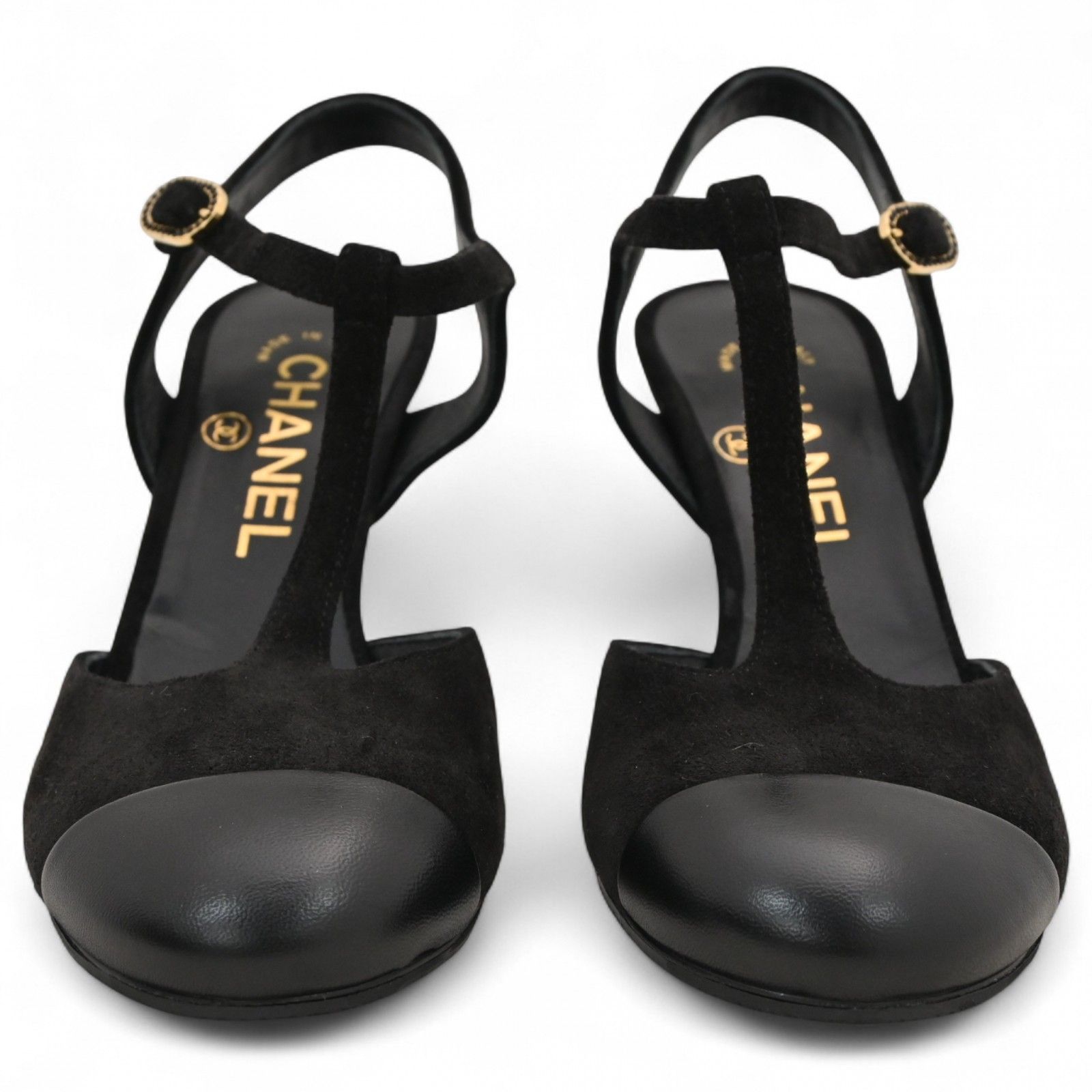 シャネル ストラップ サンダル レザー ココマーク ブラック Aランク