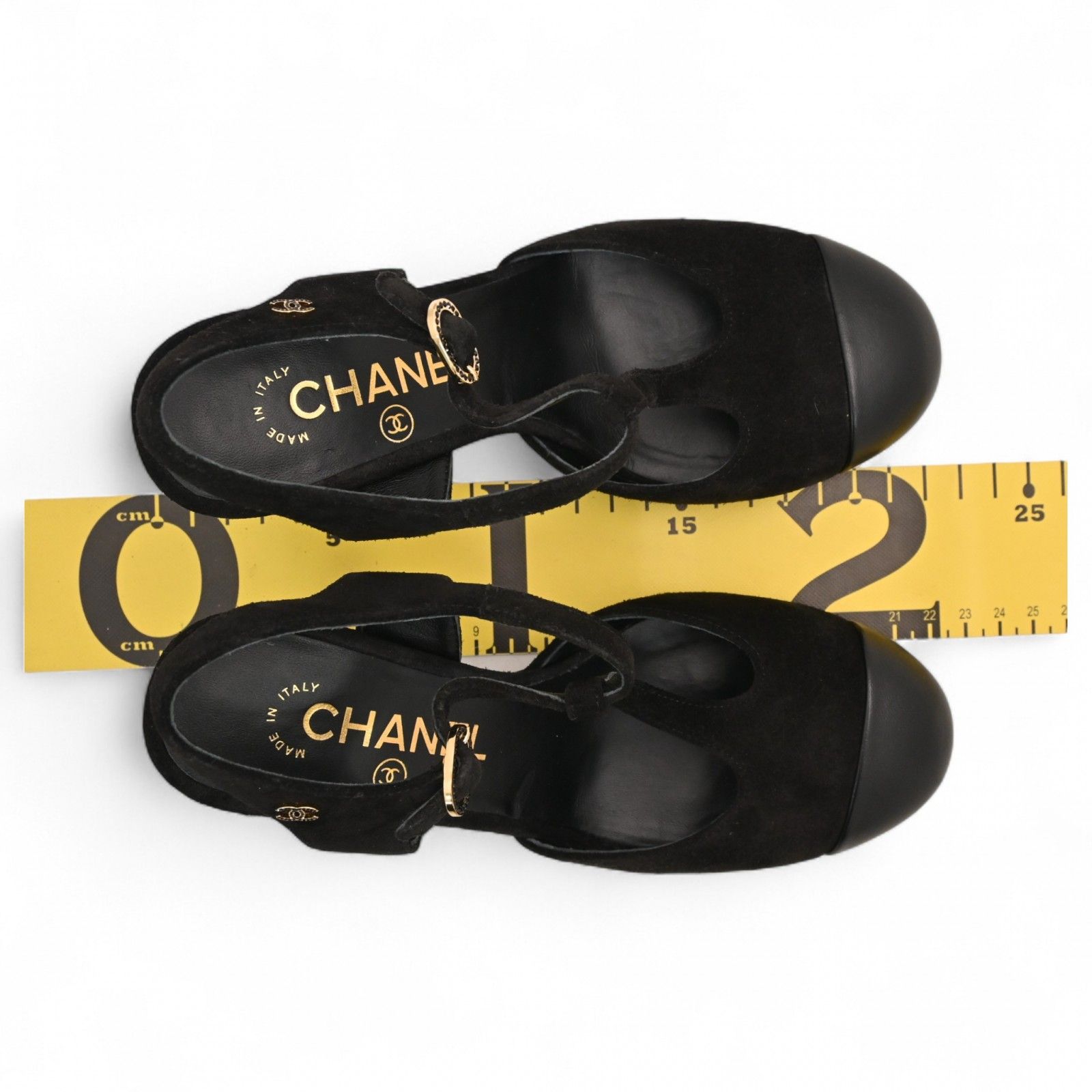 シャネル ストラップ サンダル レザー ココマーク ブラック Aランク
