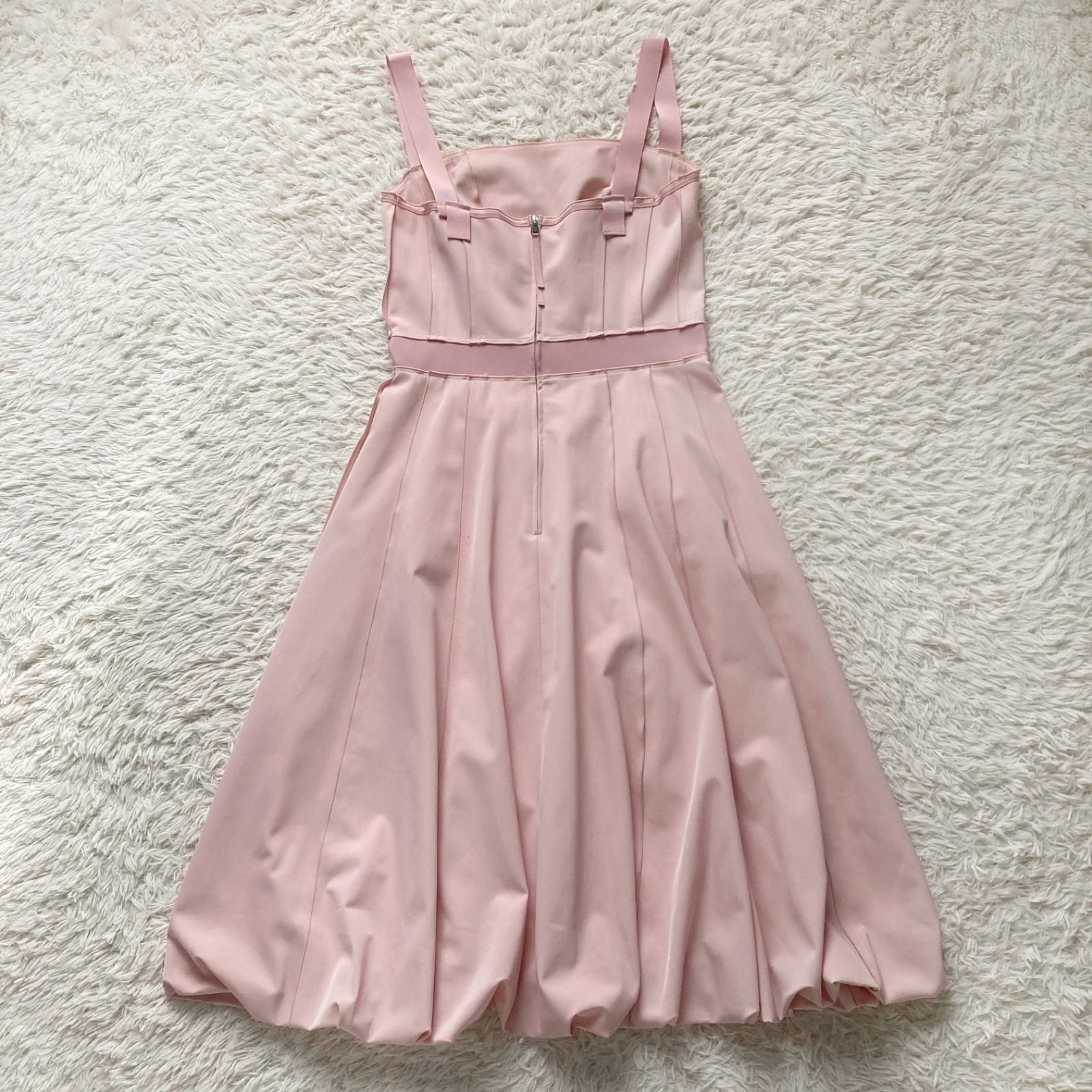 美品】フォクシー ノースリーブ ワンピース はしごレース フレア