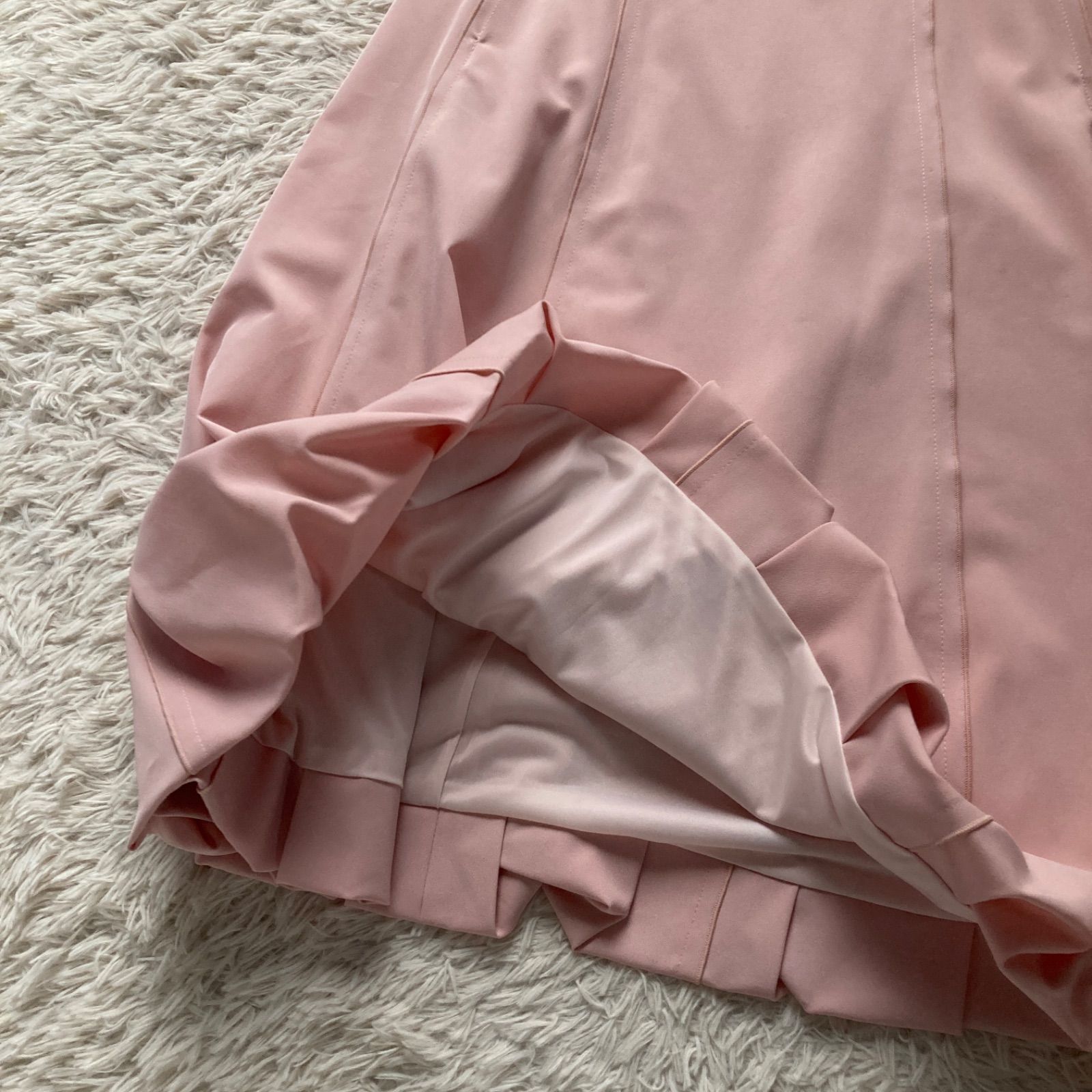 美品　フォクシーニューヨーク　ノースリーブ　紐リボン付ワンピース　ピンク　38 美品 フォクシーニューヨーク ノースリーブ 紐リボン付ワンピース