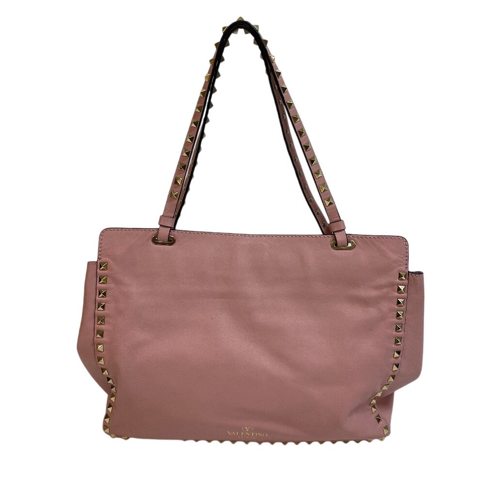 VALENTINO　ピンク トートバッグ VALENTINO ヴァレンティノ スタッズ トートバッグ ピンク レディース