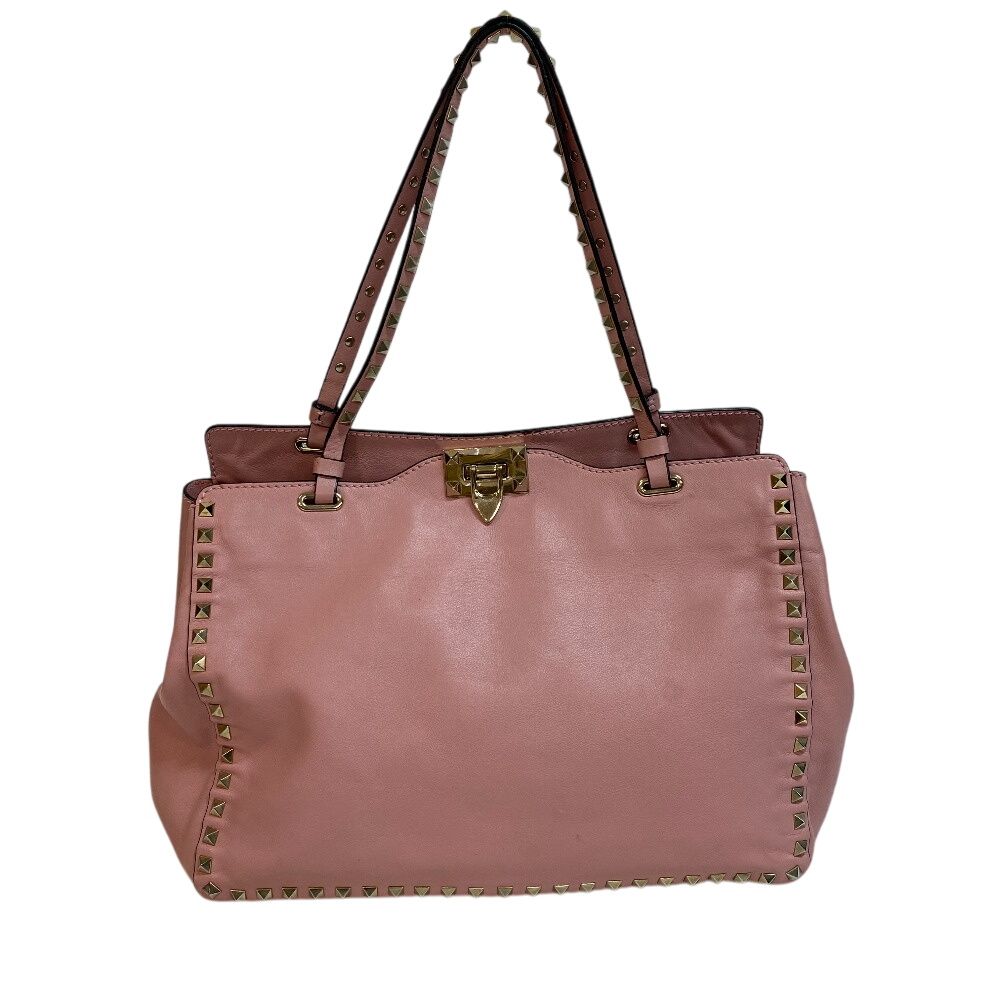 VALENTINO ヴァレンティノ スタッズ トートバッグ ピンク レディース
