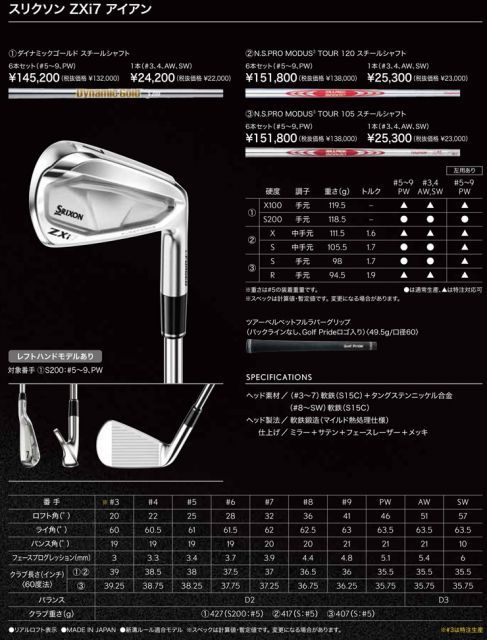 じょん　③ スリクソン ZXi7 アイアン N.S.PRO MODUS3 TOUR120 スチールシャフト