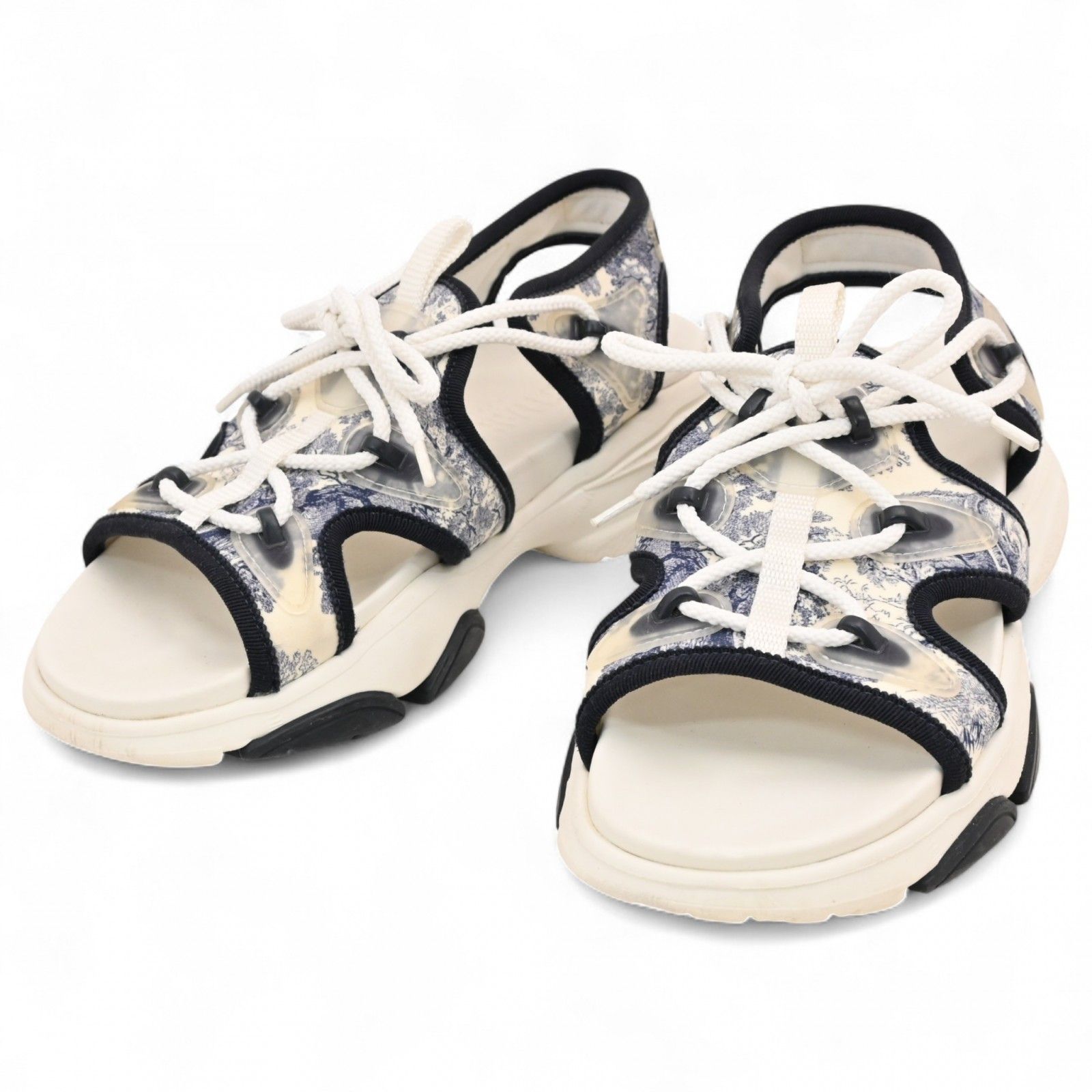 ディオール ディーコネクト トワルドゥジュイ サンダル 37 1 2 Bランク di 9919 fn