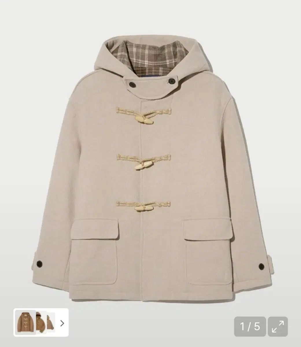 YALE ウールブレンド ショート ダッフルコート トグルボタンコート