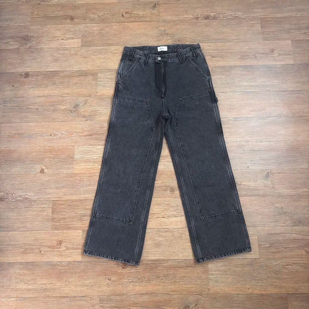 アンダーソンベル S カーペンター デニム ダブルニー インサイドアウト ジッパー ズボン