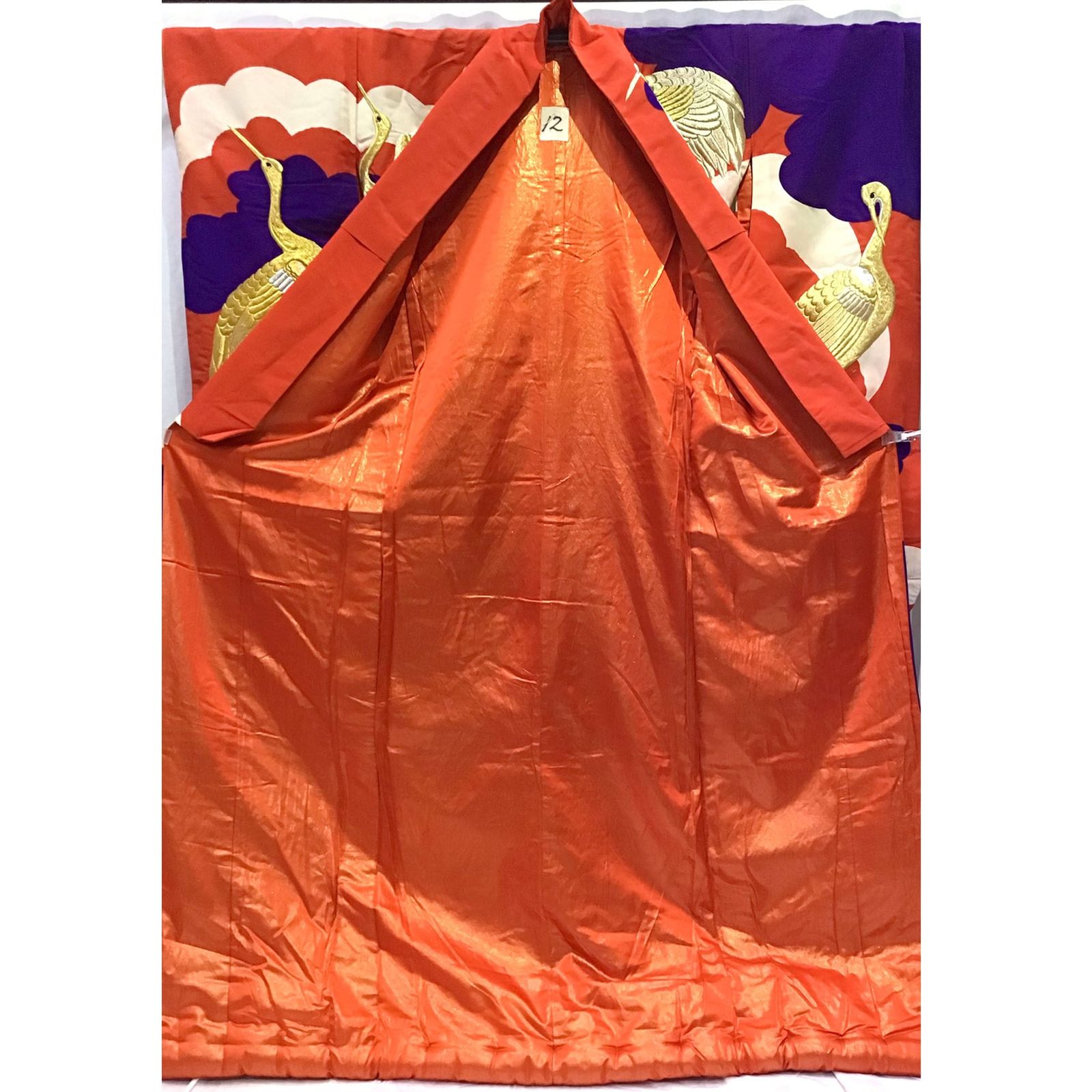 着物 打掛 刺繍 鶴 赤系地 No 200701 1674 梱包サイズ80