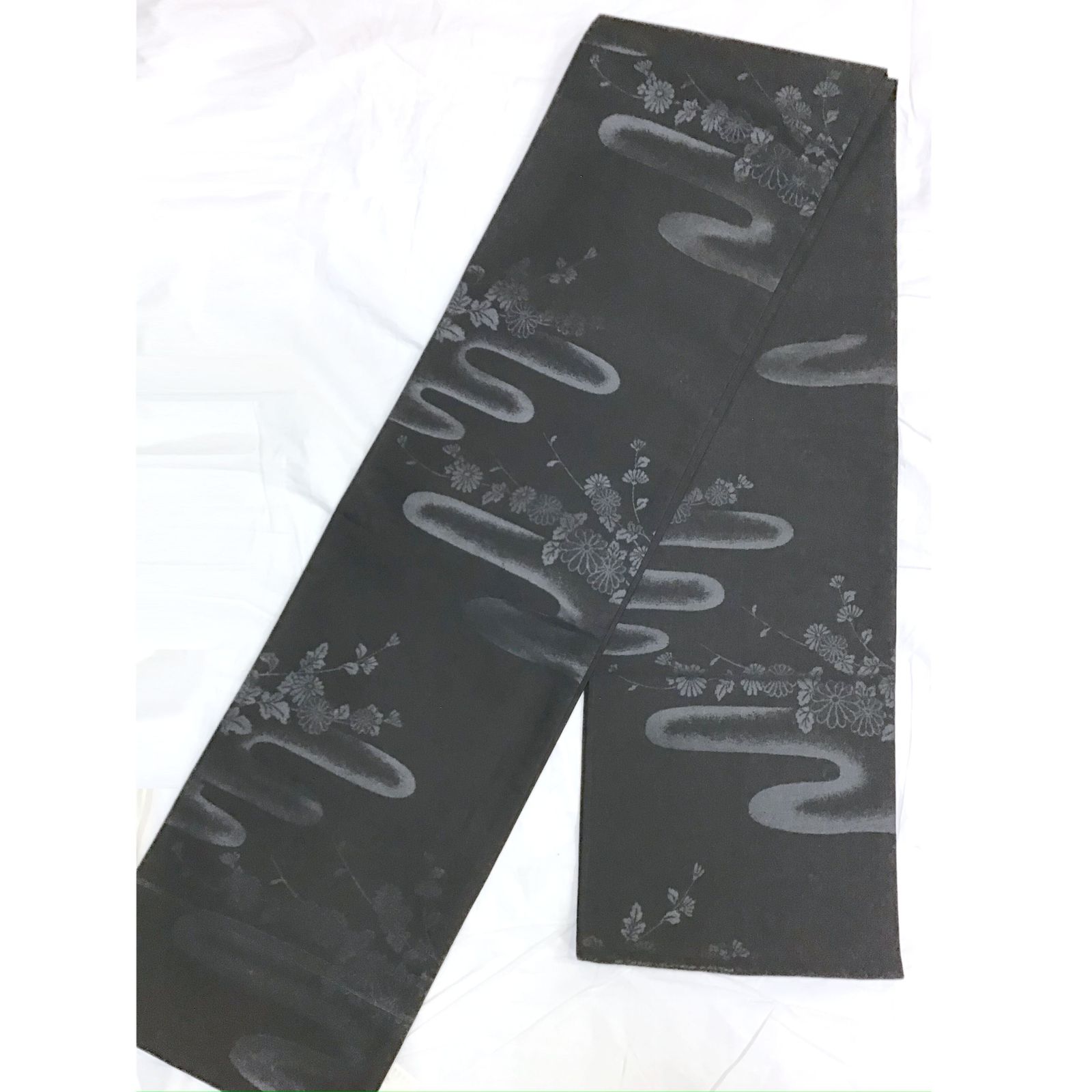 袋帯 喪服用 エ霞 小菊 No.200701-1695 梱包サイズ60