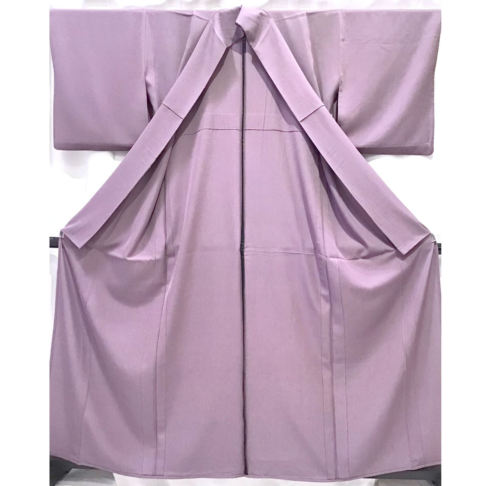 着物 色無地 絽 一つ紋 正絹 紫系地 No 200701 1712 梱包サイズ80