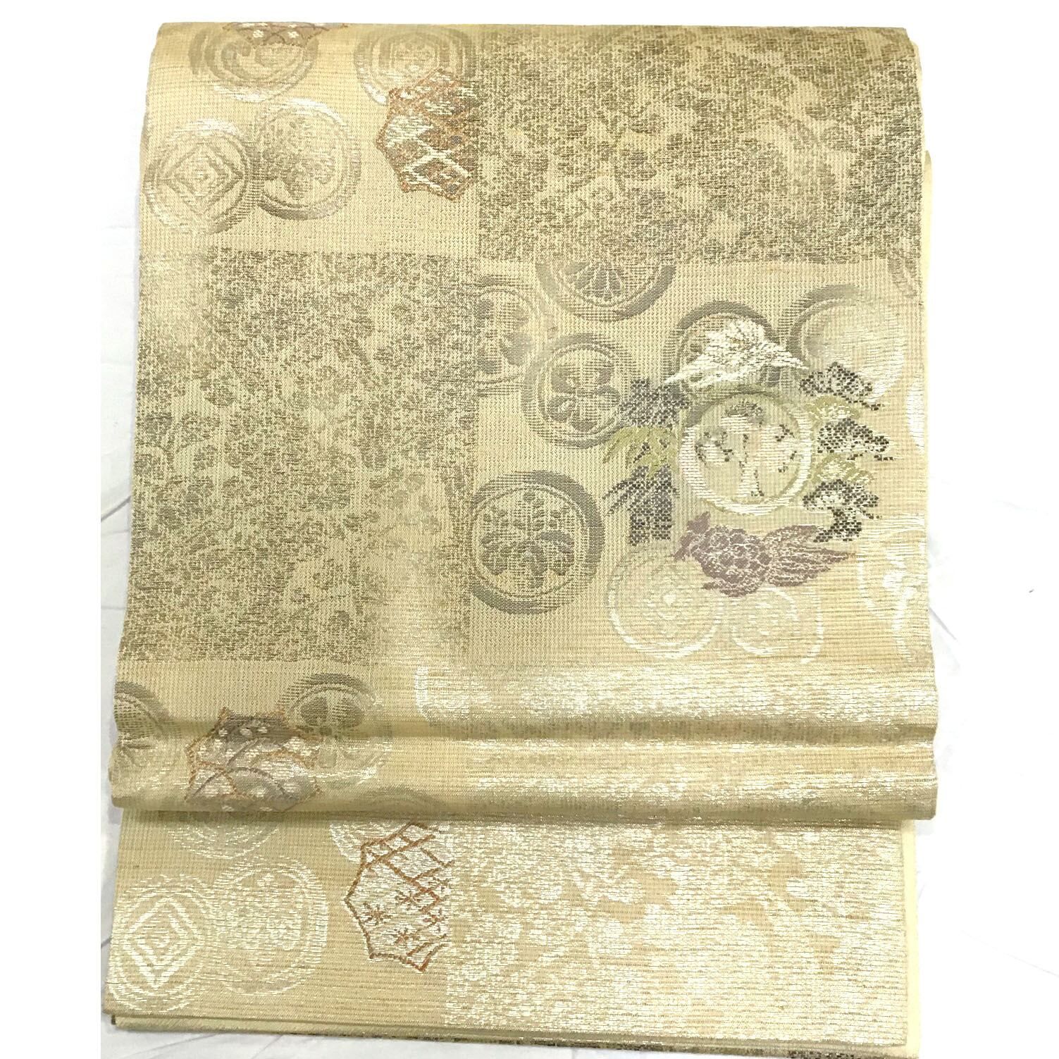 袋帯 市松 松竹梅 家紋 No.200701-1716 梱包サイズ60