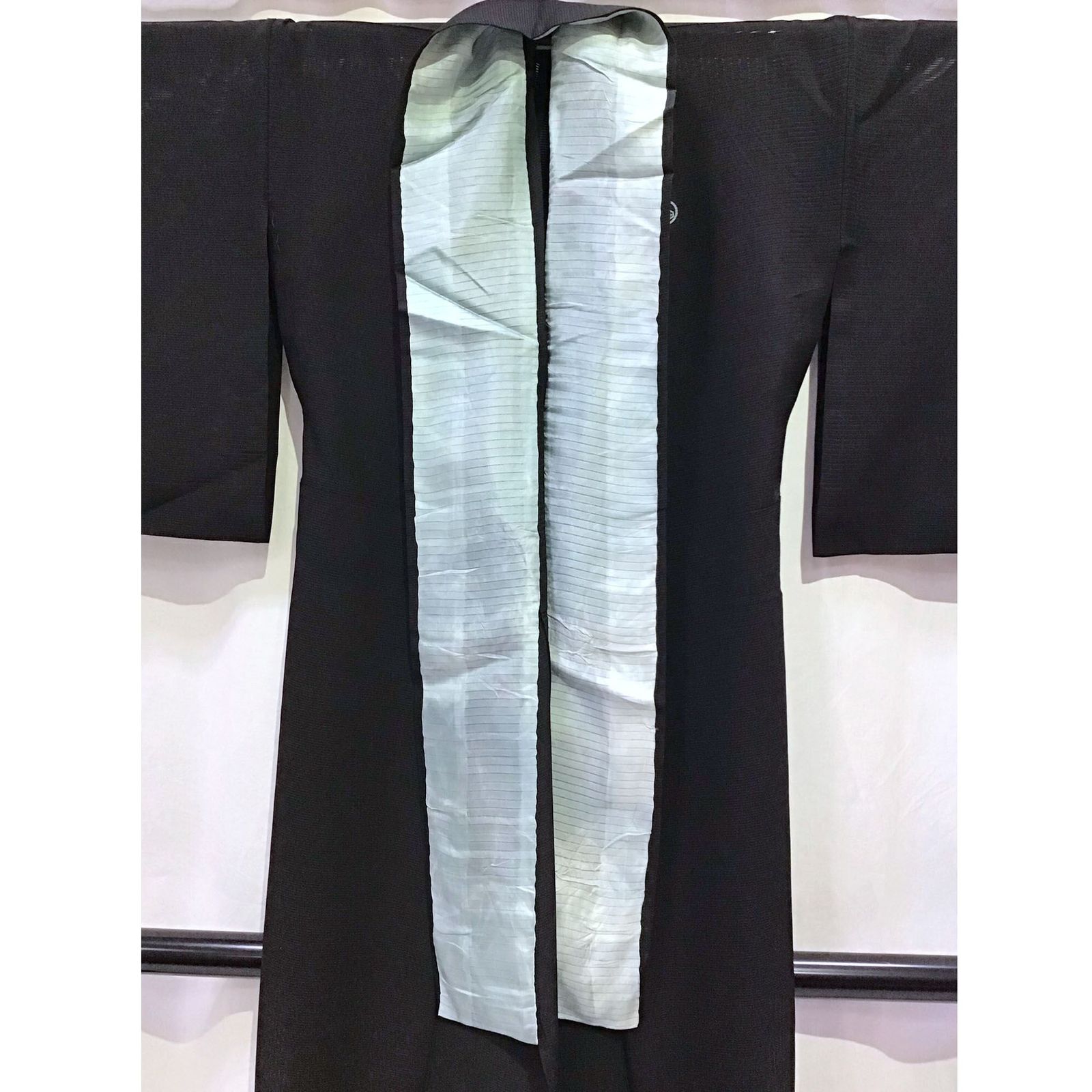  着物 絽 喪服 五つ紋 正絹 No 200701 1718 梱包サイズ80 喪服 着物