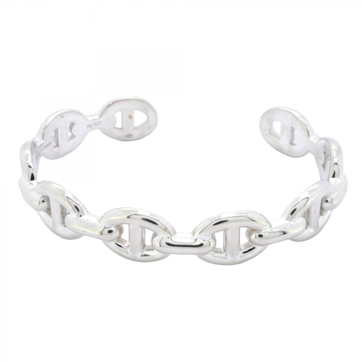 5job0085 エルメス バングル アンシェネ シェーヌダンクル シルバー925 レディース