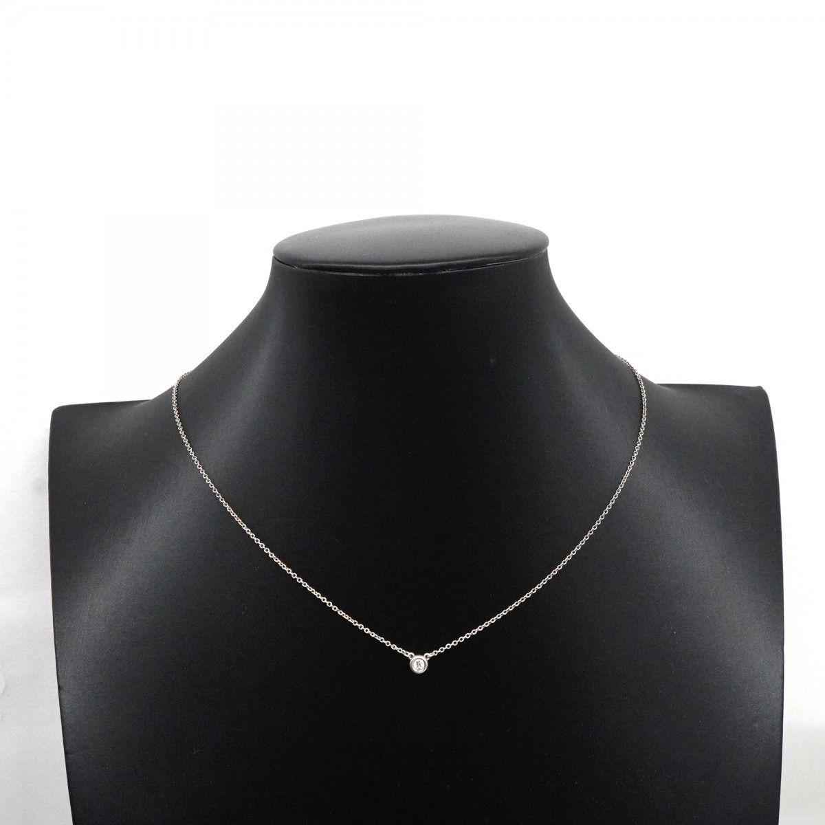 未使用品ティファニー バイザヤード 1Pダイヤモンド ネックレス　シルバー TIFFANY & Co.(ティファニー) バイザヤード 1P ダイヤネックレス シルバー