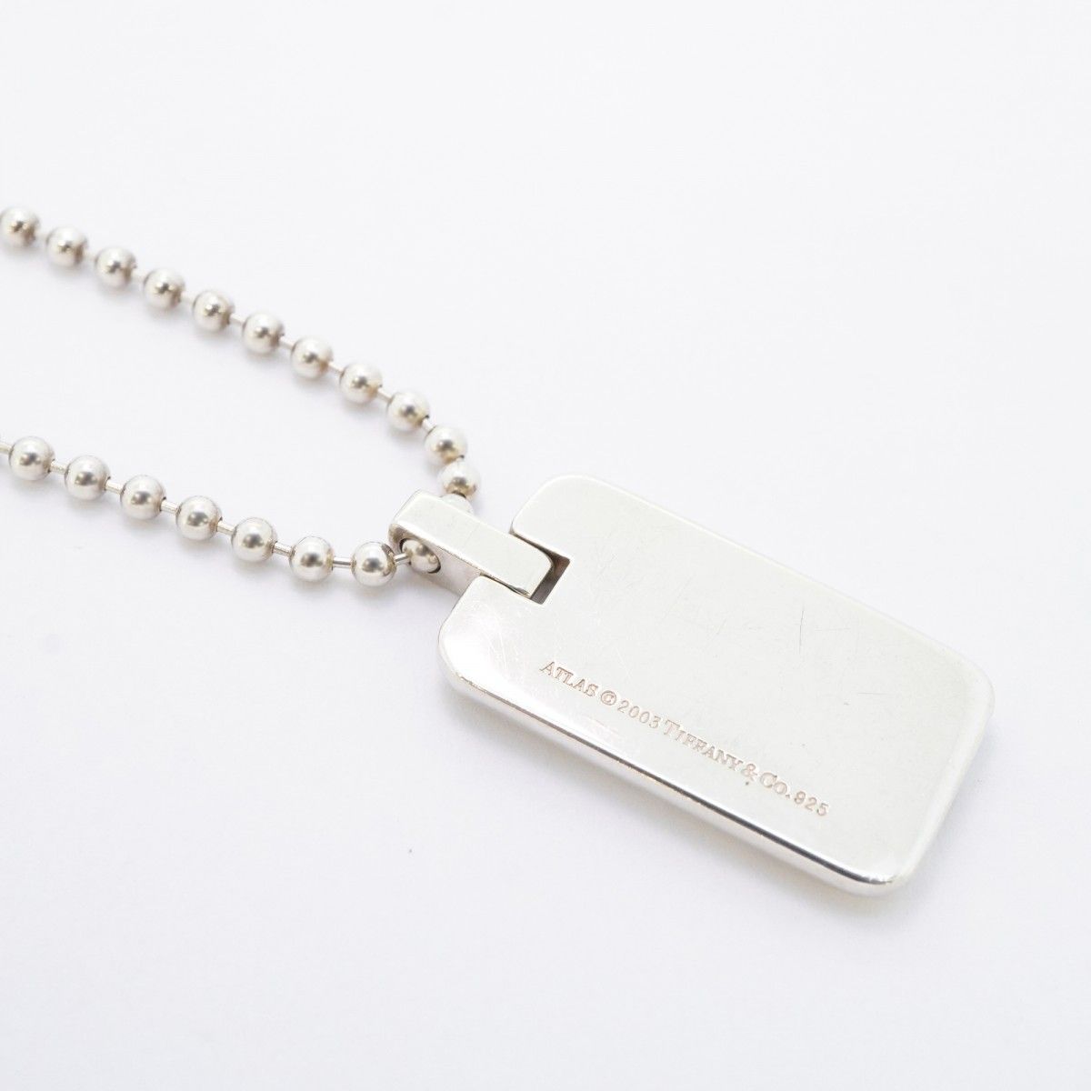 5job0089】ティファニー ネックレス アトラス プレート シルバー925