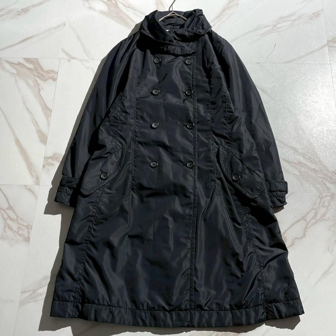 ISSEY MIYAKE イッセイミヤケ 2009AW 2009年秋冬 パラシュートコート ロングコート ナイロン ブラック 黒 2サイズ Mサイズ相当 レディース