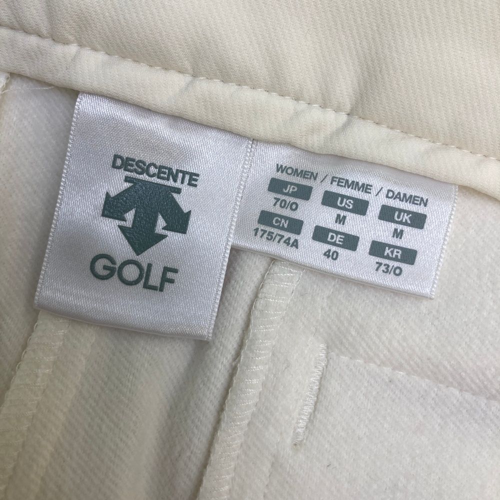 サイズ O GOLF デサントゴルフ 裏起毛 ストレッチスカート ロゴ ホワイト系 ゴルフウェア レディース ストスト スカート レディースウェア