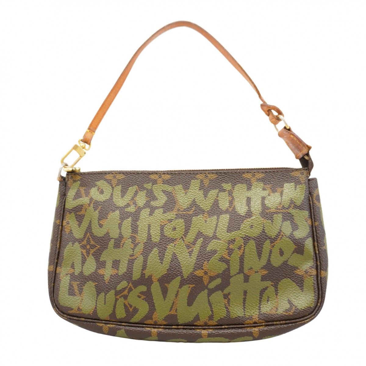 5oc2533 ルイヴィトン ポーチ モノグラムグラフィティ ポシェットアクセソワール M92191 ヴェール レディース