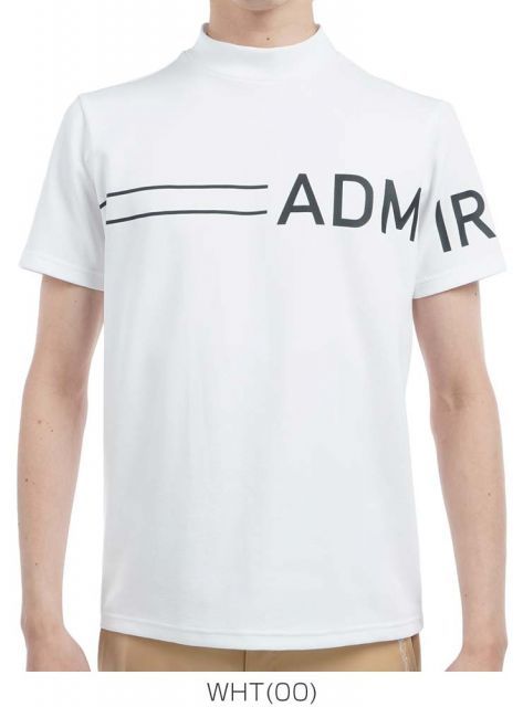 種類17：MGRN(68)/M アドミラルゴルフ カラタッチ ビッグロゴ モックネック 半袖シャツ ウェア メンズ 2025年春夏モデル M-3L ADMA518