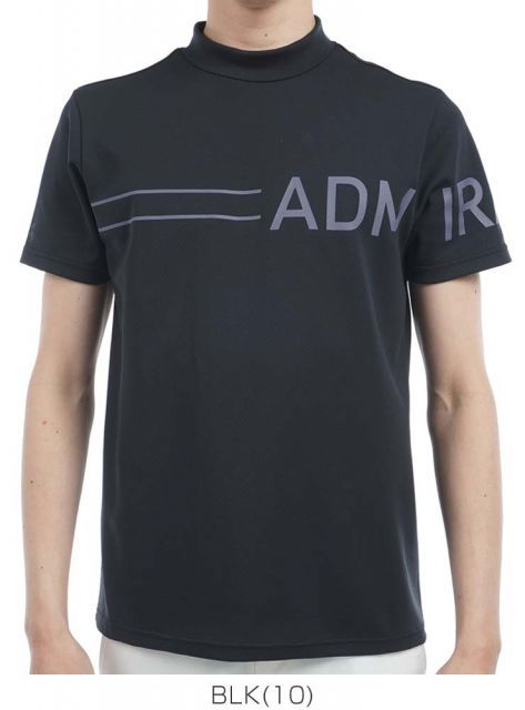 種類17：MGRN(68)/M アドミラルゴルフ カラタッチ ビッグロゴ モックネック 半袖シャツ ウェア メンズ 2025年春夏モデル M-3L ADMA518