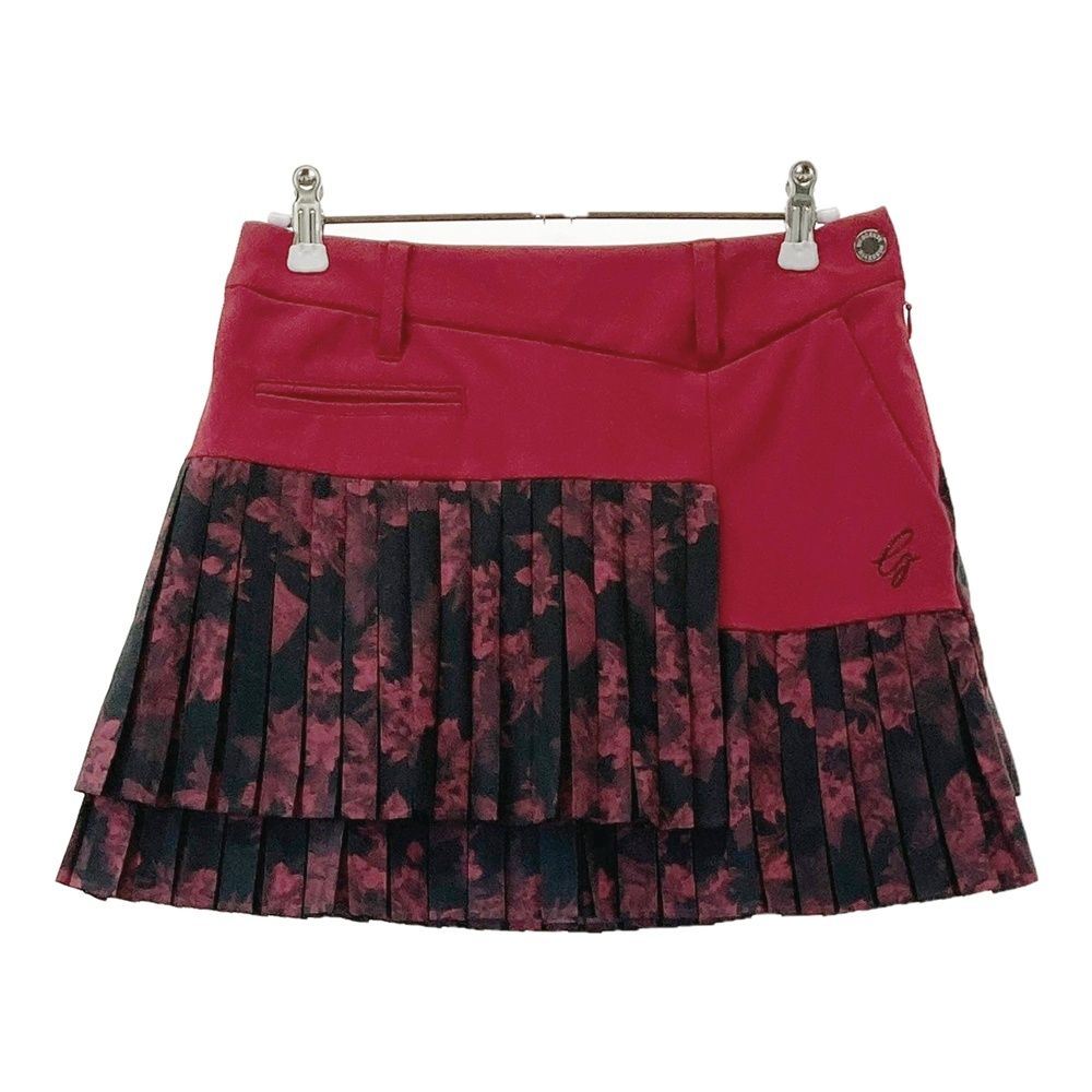 サイズ SS DESCENTE GOLF デサントゴルフ DGWUJE00 インナー付 プリーツストレッチスカート 花柄 レッド系 240101558662 ゴルフウェア レディース ストスト