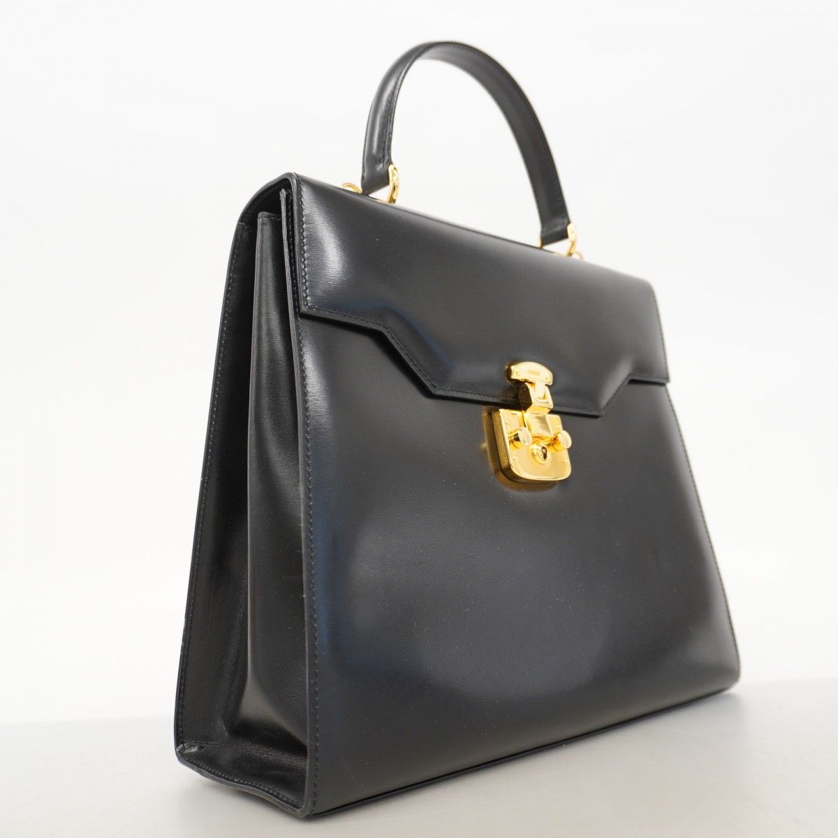5oc2568 グッチ ハンドバッグ レディロック 000 2110 レザー ブラック ゴールド金具 レディース