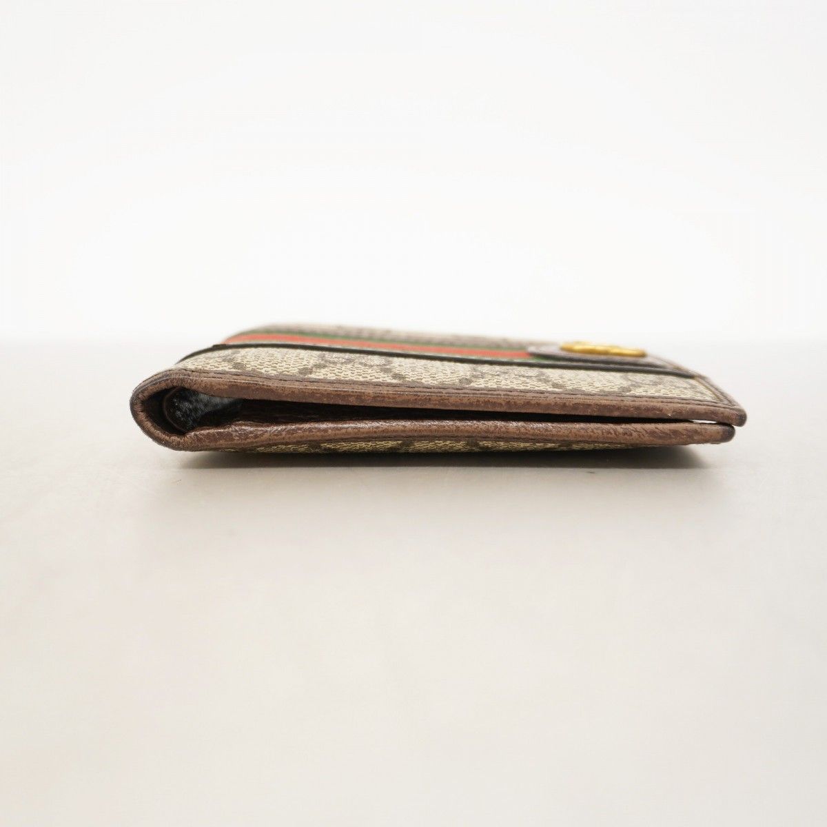 5oc2570 グッチ 財布 オフィディア 597609 PVC ブラウン ゴールド金具 メンズ