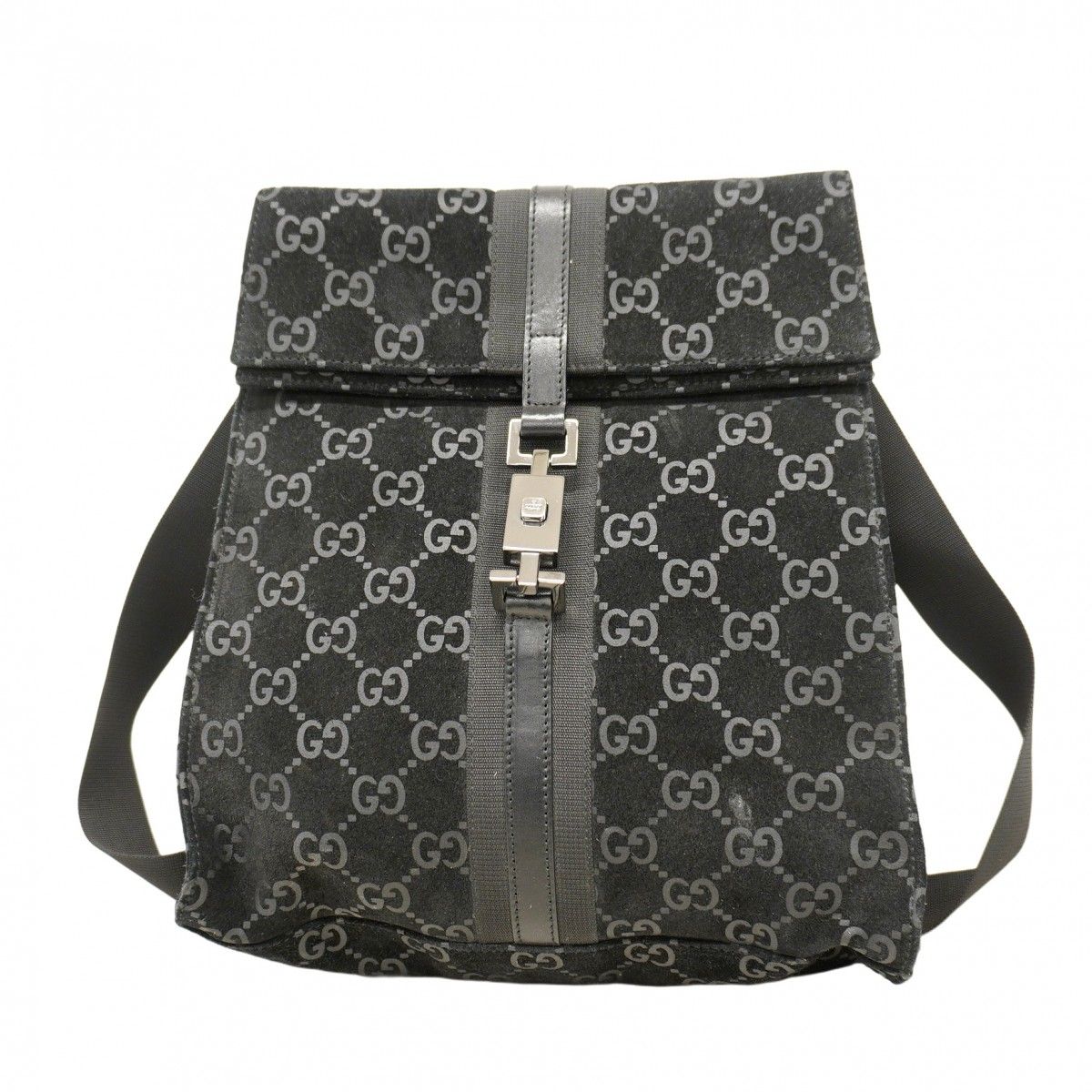 5oc2750 グッチ リュック デイパック ジャッキー 003 0236 スウェード ブラック シルバー金具 レディース