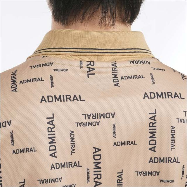 種類2：BLK(10)/LL アドミラルゴルフ モザイクロゴ プリント 半袖