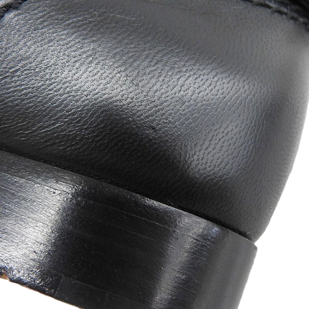  超 シャネル CHANEL ココマーク フェイクパール付 ショートブーツ 37 1 2 C 約23.5 cm レディース 靴 レザー ブラック その他 ブーツ