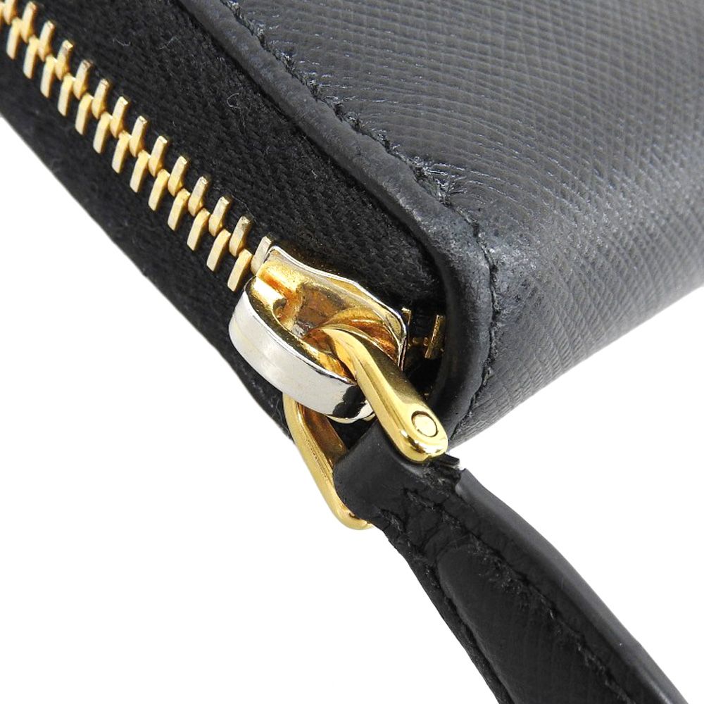 【本物保証】 プラダ PRADA ジップアラウンドウォレット 1M0506 ラウンドファスナー長財布 サフィアーノレザー ブラック ロゴ PRADA（プラダ） ジップアラウンドウォレット 1M0506 ラウンド
