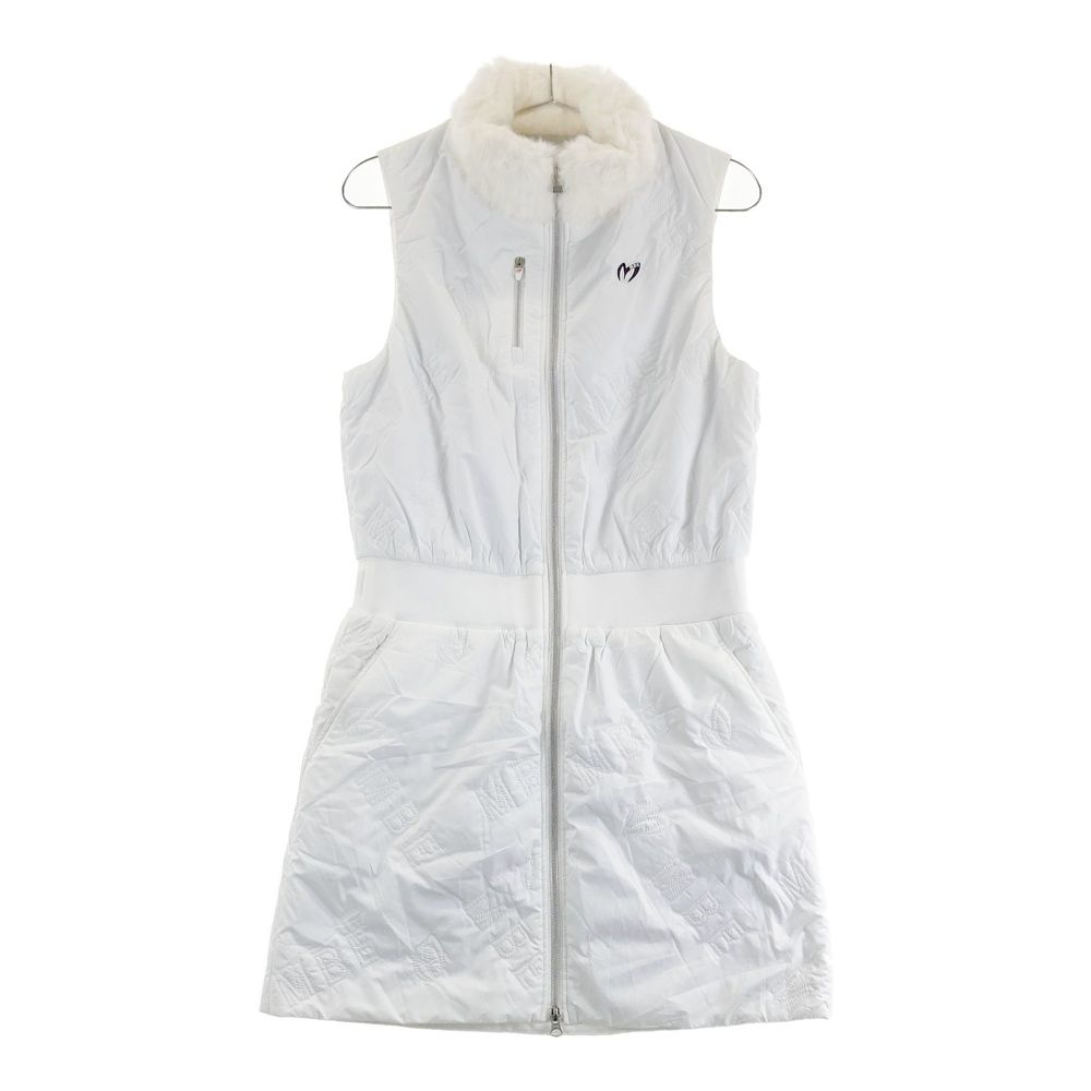 サイズ 0 MASTER BUNNY EDITION マスターバニーエディション 蓄熱 中綿 ワンピース 総柄 ホワイト系 240101390178 ゴルフウェア レディース ストスト