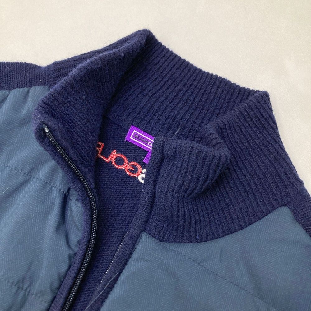 サイズ：L BEAMS GOLF ビームスゴルフ 中綿切替 ニット ジャケット