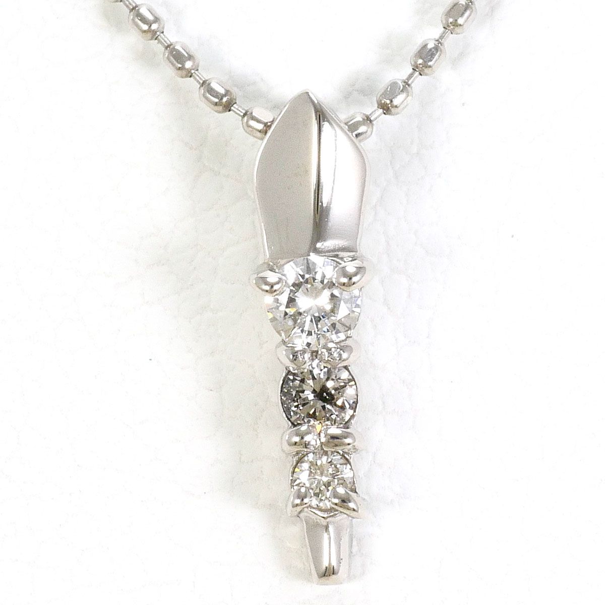 PT900/プラチナ PT850/プラチナ ネックレス ダイヤモンド 0.08ct 総 