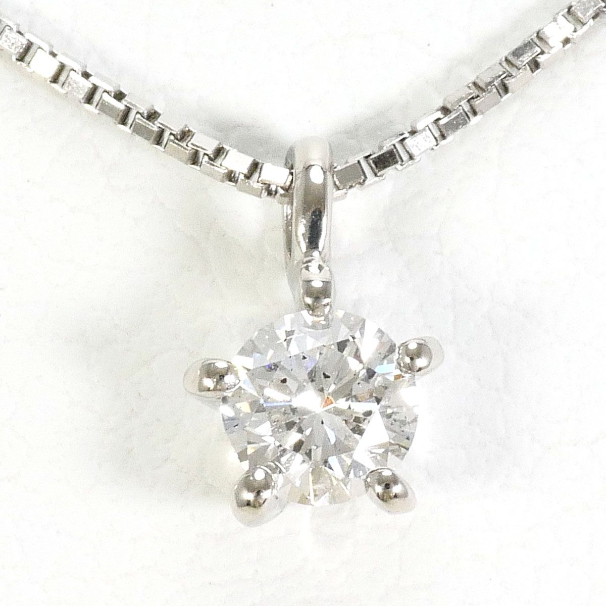 PT/プラチナ PT850/プラチナ ネックレス ダイヤモンド 0.18ct 総重量約 