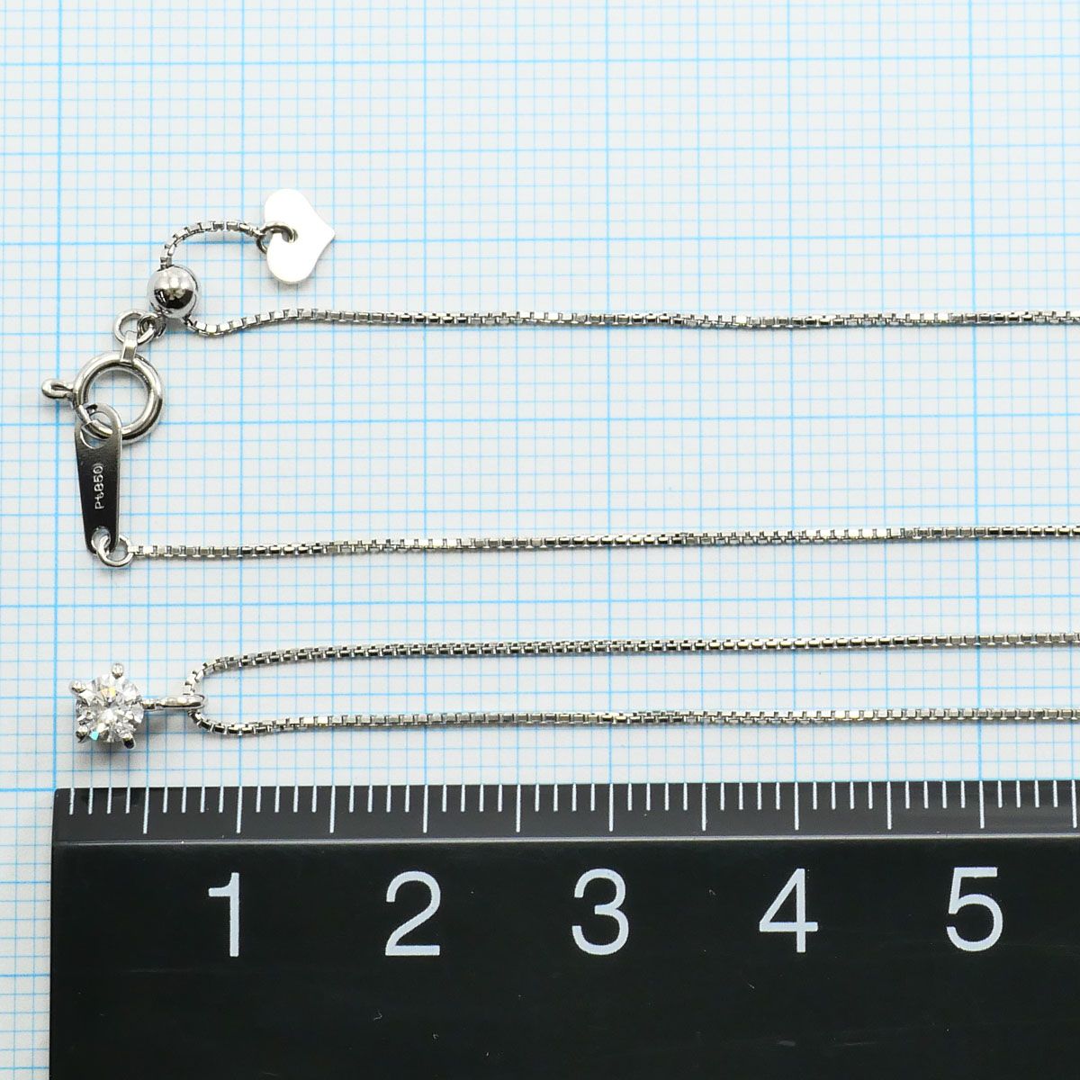 PT/プラチナ PT850/プラチナ ネックレス ダイヤモンド 0.18ct 総重量約 