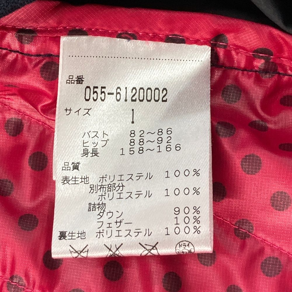 ダウンジャケット ドット柄