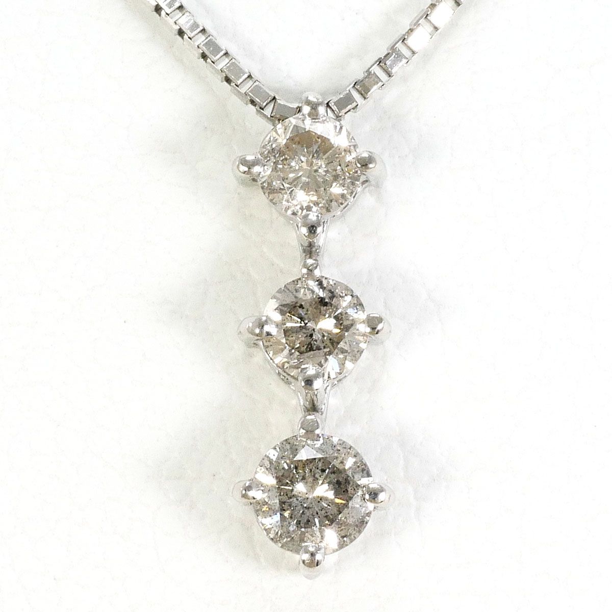 プラチナ ネックレス Pt900 Pt850 K18 メレダイヤ 重さ4.76g プラチナ ネックレス Pt900 Pt850 K18 メレダイヤ 重さ4.76g - メルカリ