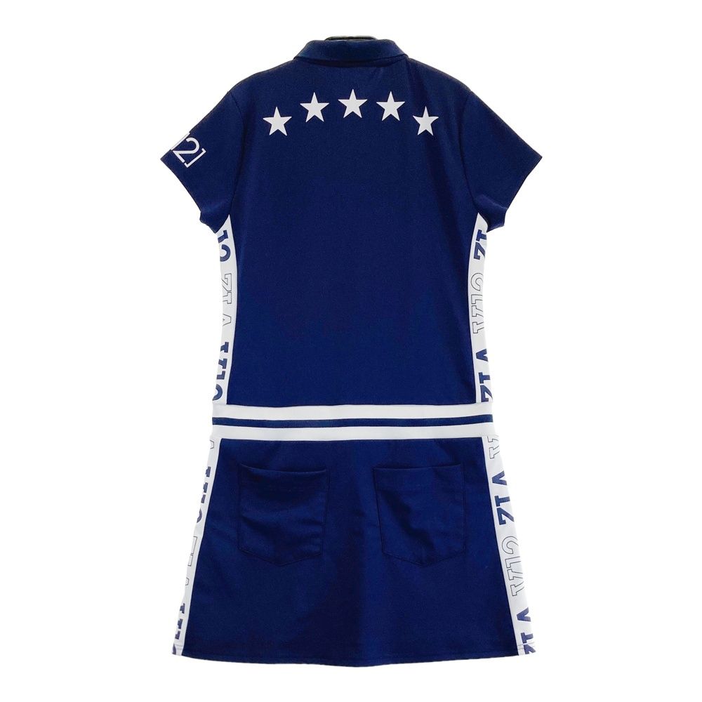 サイズ 1 V 12 ヴィトゥエルヴ 半袖ワンピース ワッペン ネイビー系 ゴルフウェア レディース ストスト