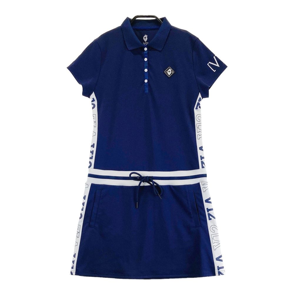 サイズ 1 V12 ヴィトゥエルヴ 半袖ワンピース ワッペン ネイビー系 ゴルフウェア レディース ストスト