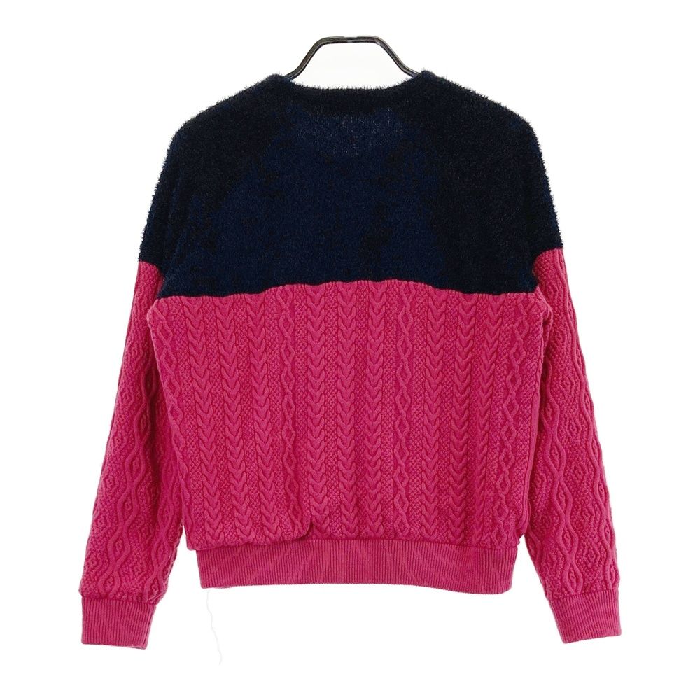 サイズ：L AND PER SE アンパスィ 裏地付 ニットセーター ロゴ ピンク