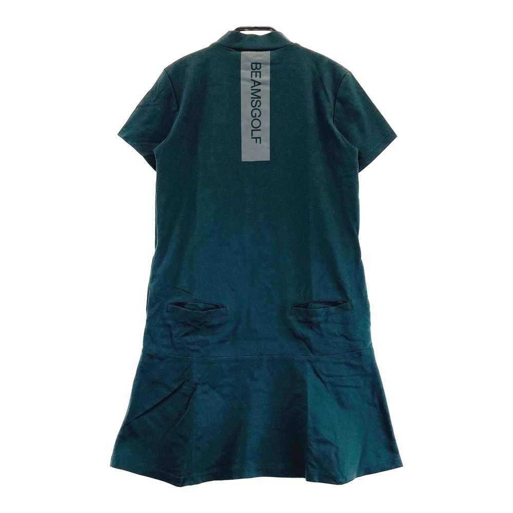 サイズ S BEAMS GOLF ビームスゴルフ ハイネック 半袖ワンピース グリーン系 ゴルフウェア レディース ストスト