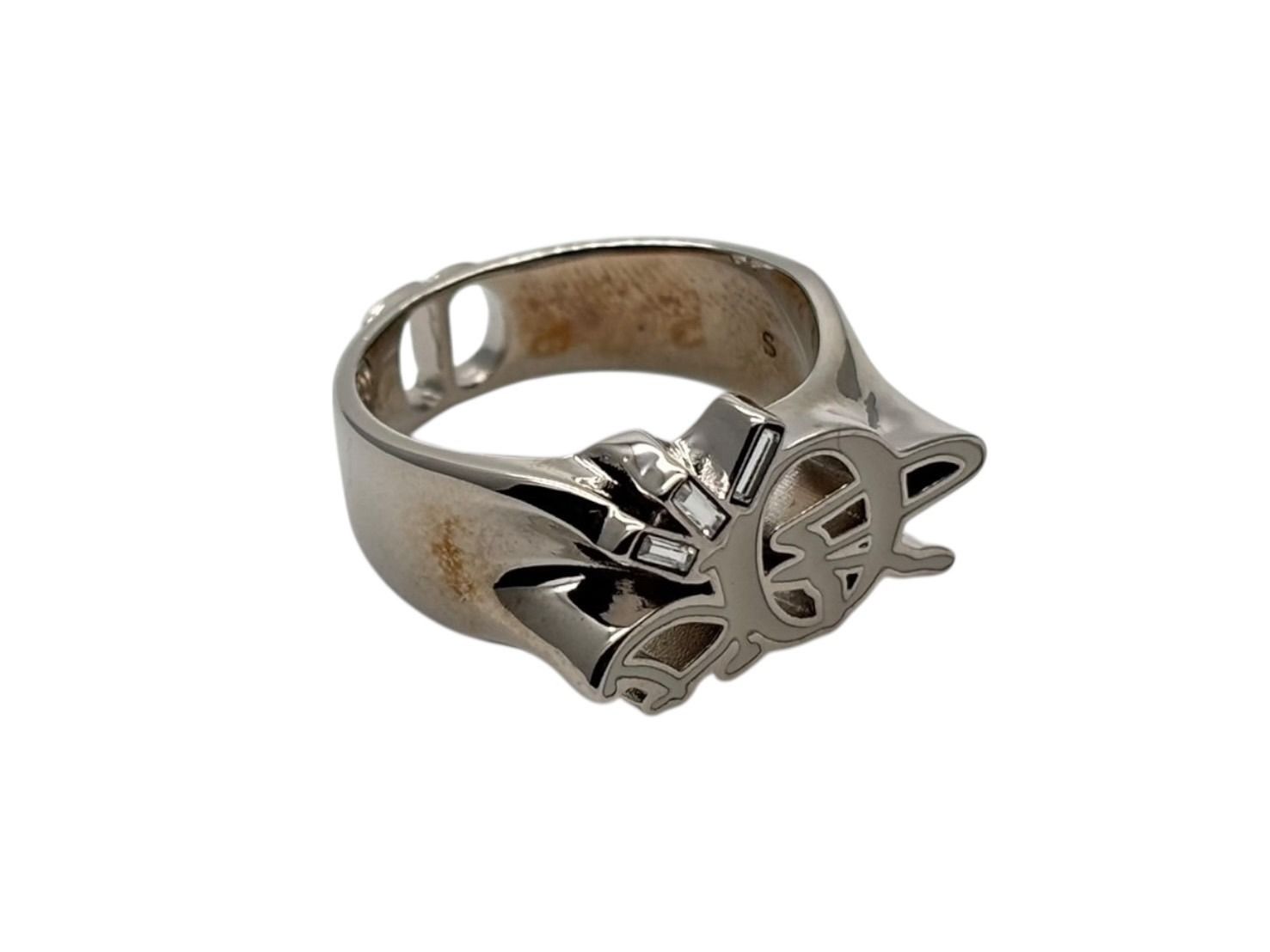 DIOR ディオール Cactus Jack Travis Scott カクタスジャック トラヴィススコット リング サイズS 8.4 g シルバー ホワイト 4 b 008708