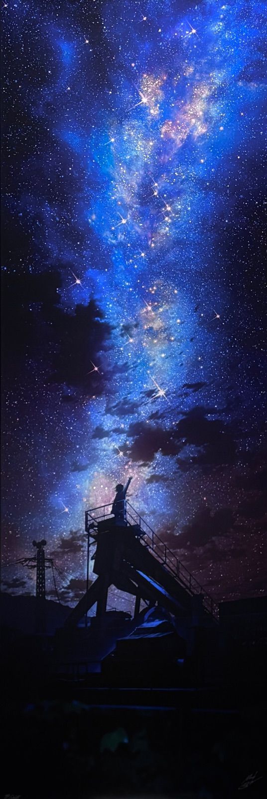 mocha 星つかみ mocha 星つかみ 99/235 ミクスドメディア 版画 真作保証 絵画 保証書付