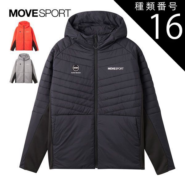 種類16：BK00(ブラック)/XO デサント ムーブスポーツ AERO CAPSULE ハイブリッドフーディー フルジップ 中綿 ジャケット ウェア メンズ ST4FJK70M S-2XO 