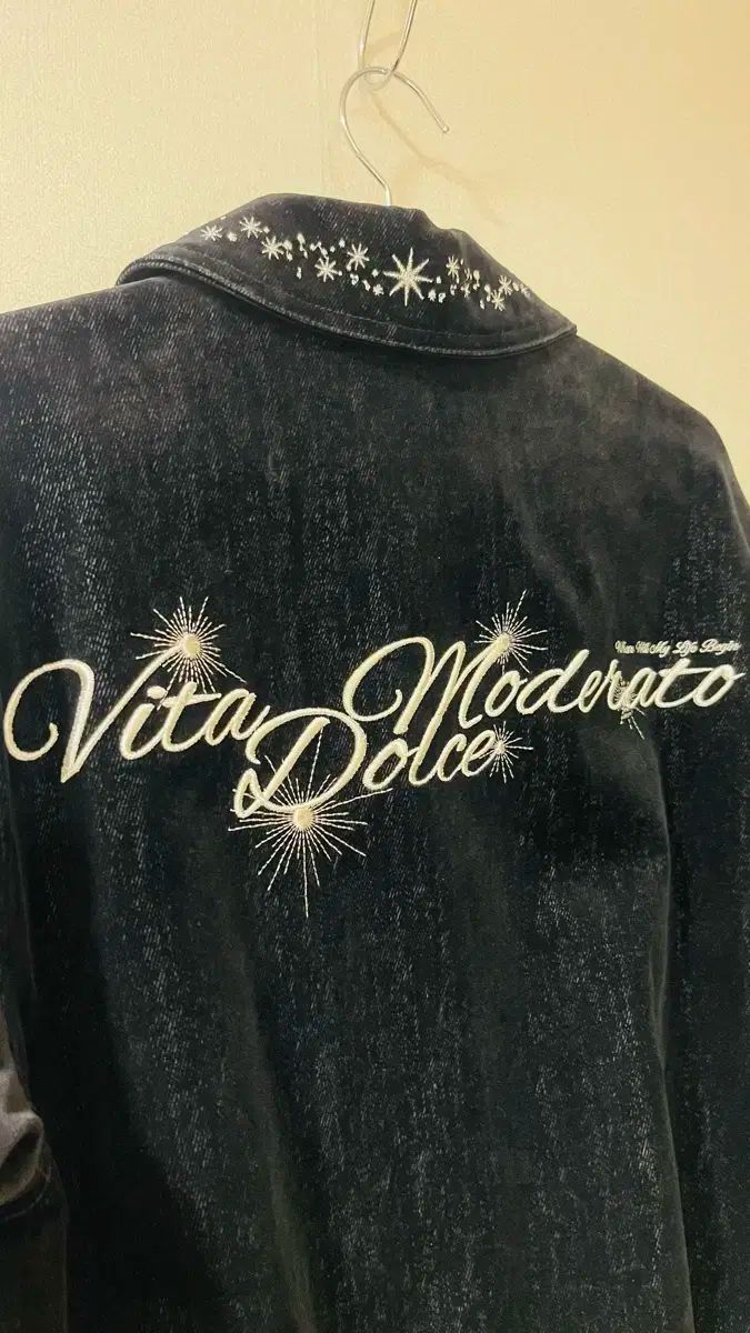 D-S R エンブロイダード ハイクオリティ ツアーベルベット デニム ジャケット M 2