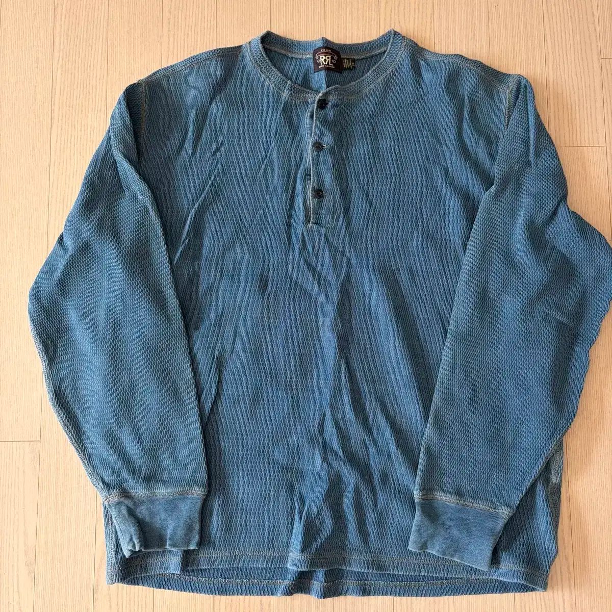 RRL ダブルアールエル Indigo ヘンリーネック ニット