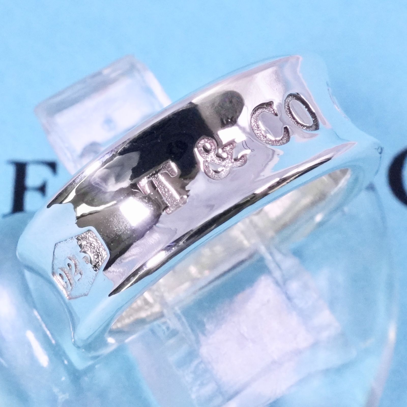 極美品6.5号 ティファニー 1837 ナロー ミディアム リング25-1695