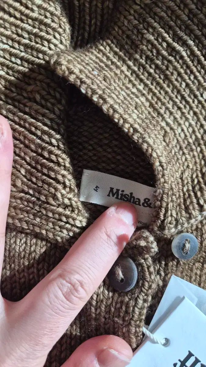 MISSHA ミシャ アンド 앤 パフ 퍼프 25 fw 넛シェル 4 y ジグザグ 지그재그 カーディガン 새상품